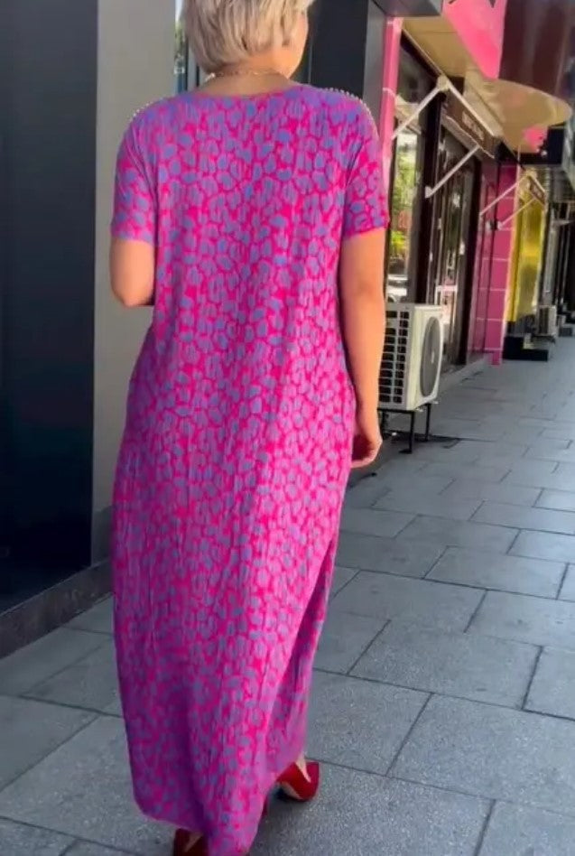 2025 la modă plus-size rochie de imprimare la modă