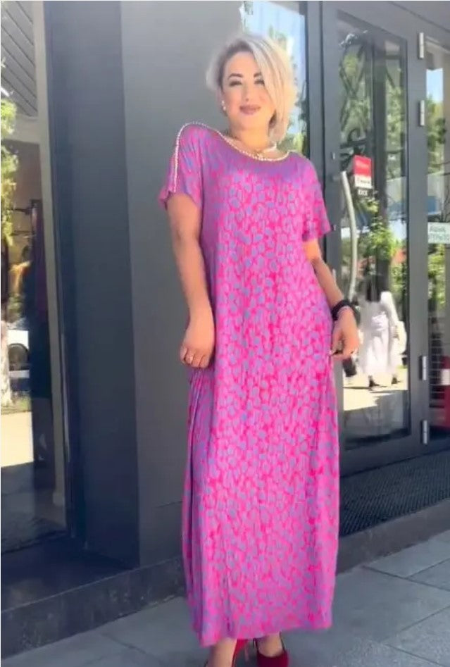2025 la modă plus-size rochie de imprimare la modă