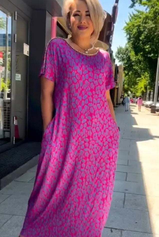 2025 la modă plus-size rochie de imprimare la modă