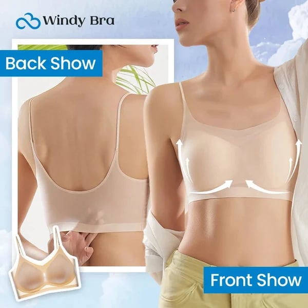 【M-4XL】WindyBra - Sutien de vară ultra-subțire, fără cusături, din mătase rece, confortabil, pentru mărimi mari