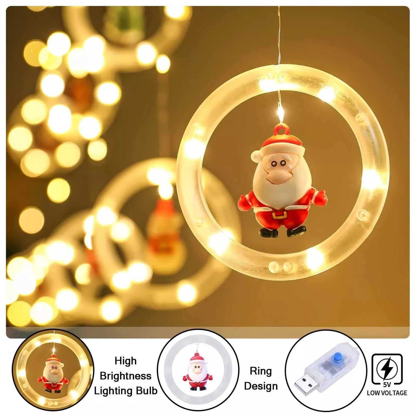 Ghirlandă luminoasă 3D de Crăciun