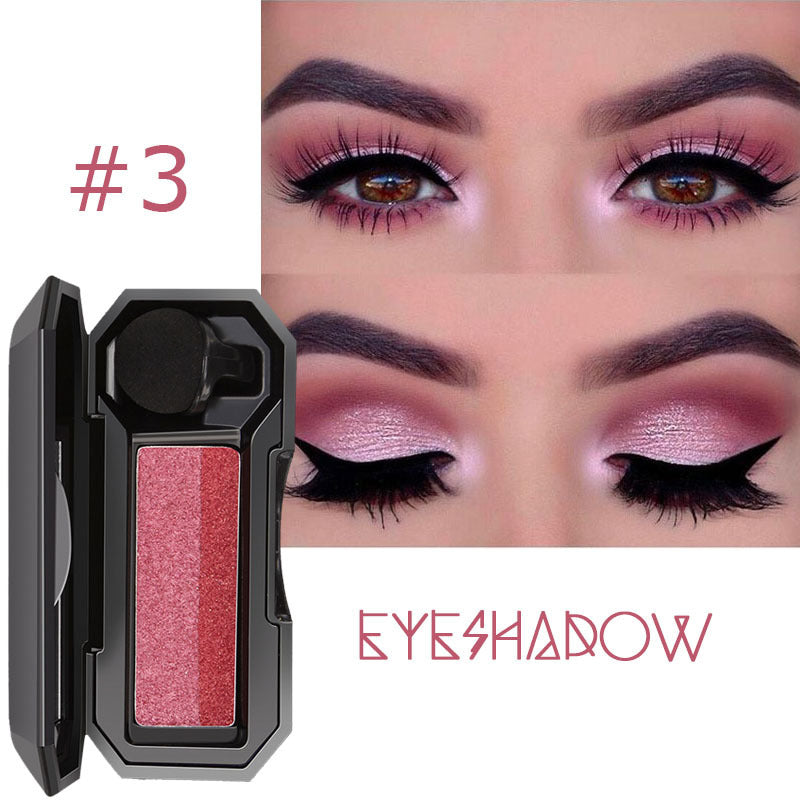 Fard de pleoape bicolor 【cu pensulă + oglindă de machiaj】