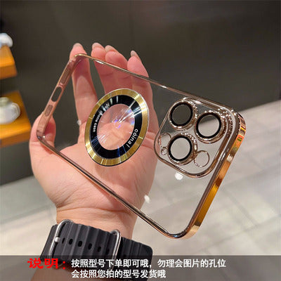 Carcasă magnetică transparentă pentru iPhone