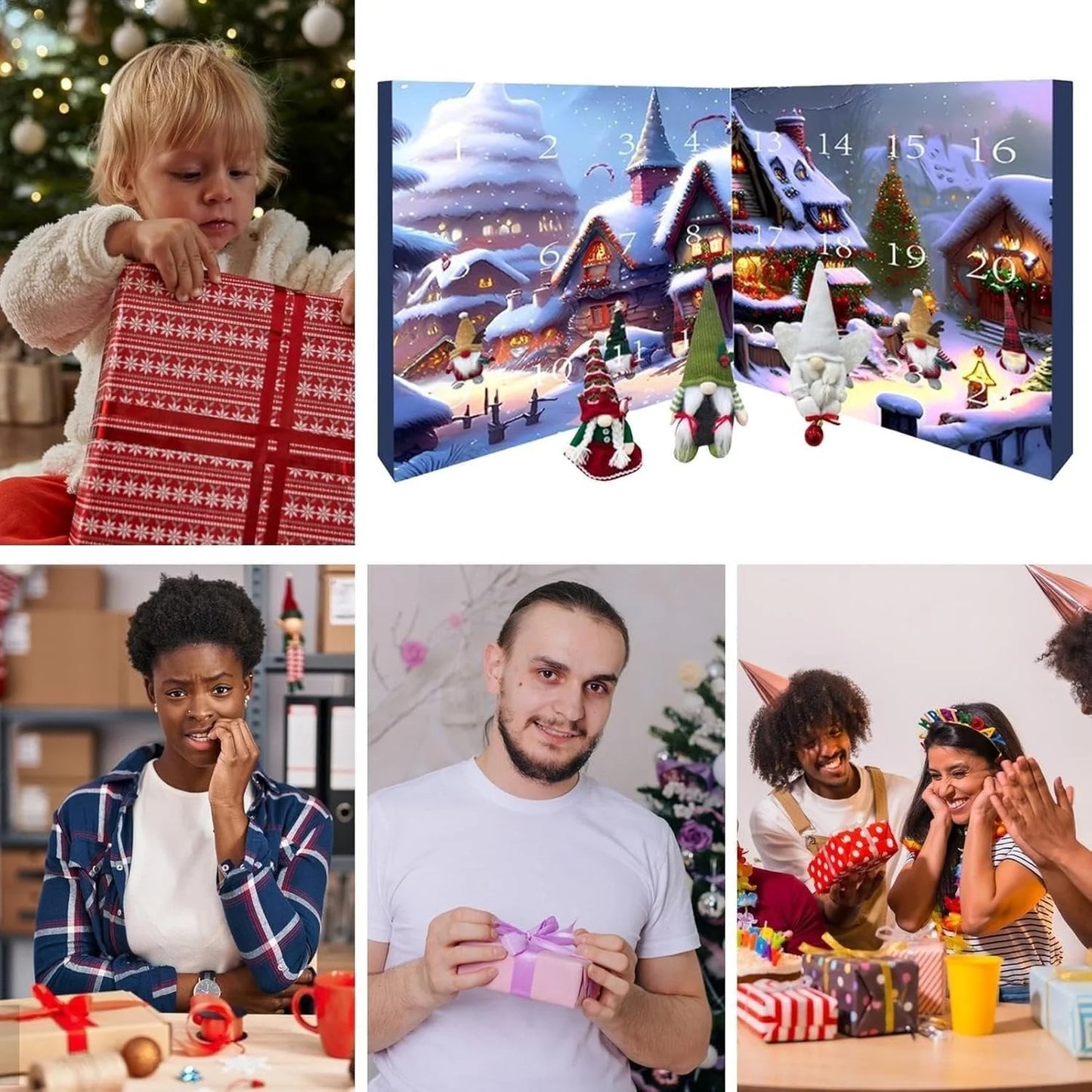 Calendarul de Advent 2025 cu elfi de Crăciun