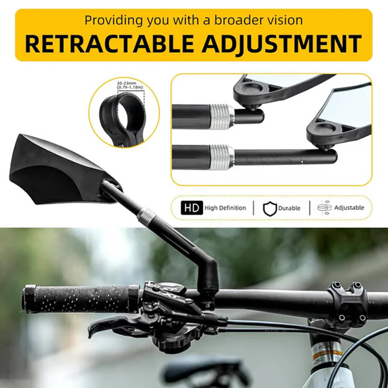 Oglindă reglabilă la 360° pentru ghidonul bicicletei