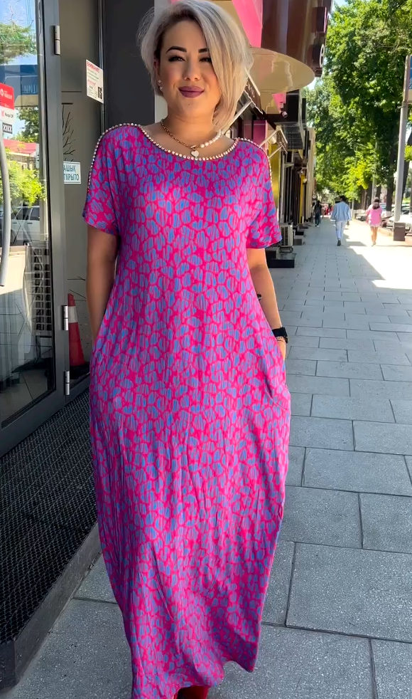 2025 la modă plus-size rochie de imprimare la modă