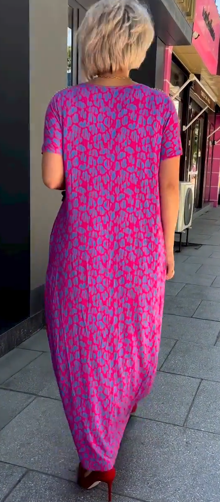 2025 la modă plus-size rochie de imprimare la modă