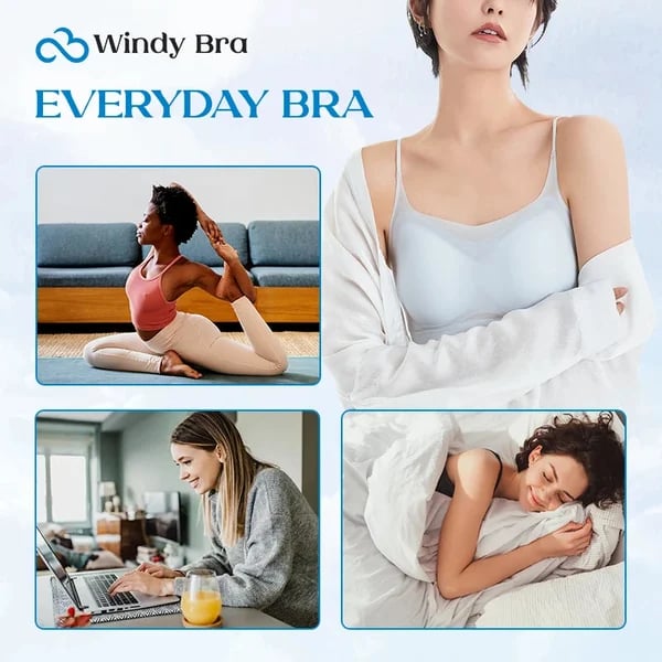 【M-4XL】WindyBra - Sutien de vară ultra-subțire, fără cusături, din mătase rece, confortabil, pentru mărimi mari