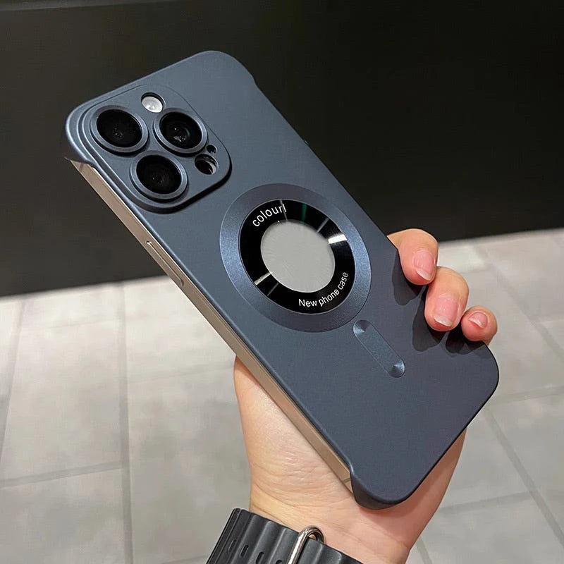 【iPhone 12-16】Carcasă ultra-subțire pentru iPhone, vopsea metalică, magnetică, textură mată