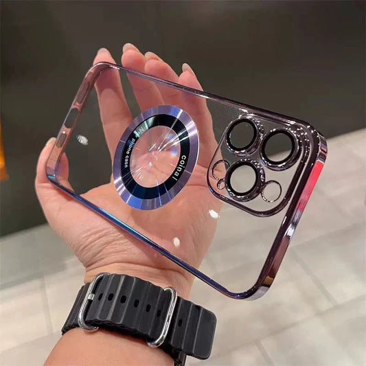 Carcasă magnetică transparentă pentru iPhone