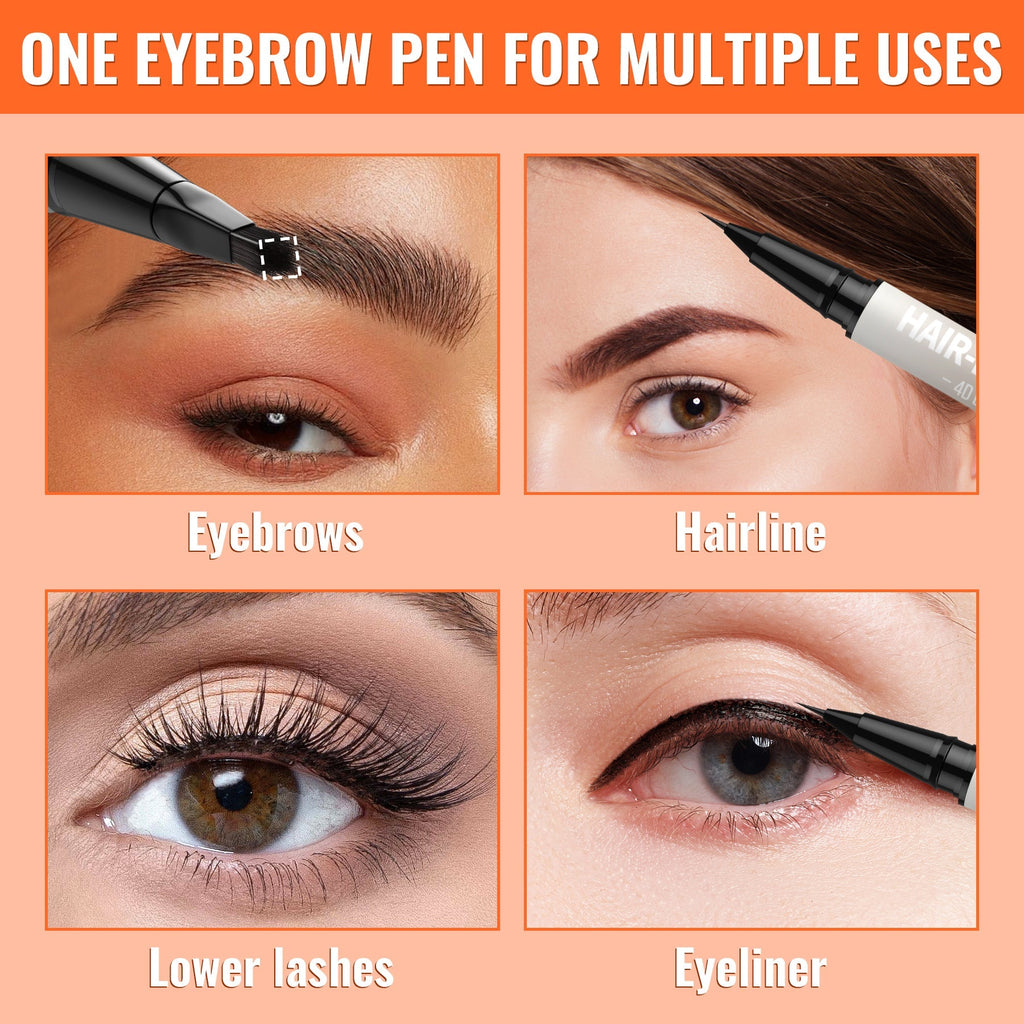 Creion de sprâncene Microblading 2 în 1 (include o pensulă pătrată pentru sprâncene)
