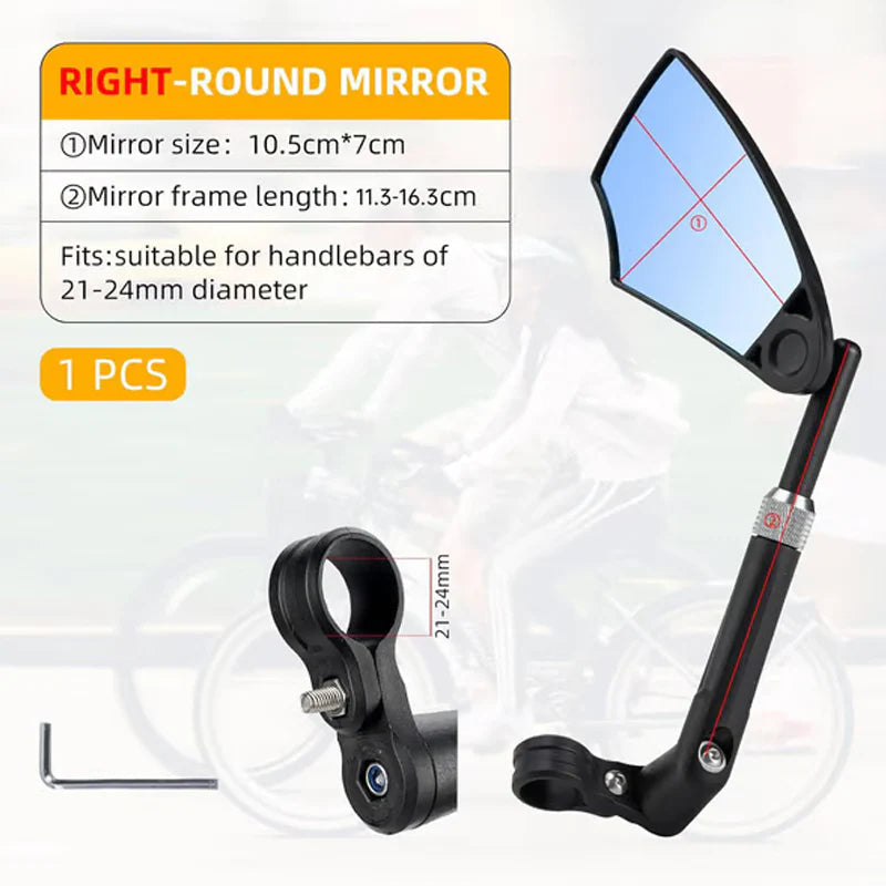 Oglindă reglabilă la 360° pentru ghidonul bicicletei