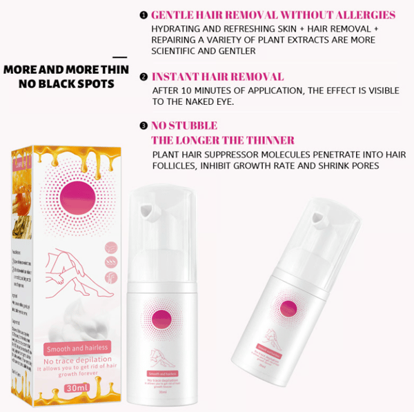 ✨Fier ca mierea: Spray depilator spumos [delicat și neiritant]