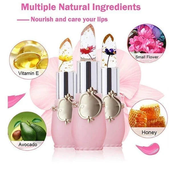 《Ruj de culoare Crystal Jelly Flower care își schimbă culoarea》🔥Cumpără unul și primești unul gratuit