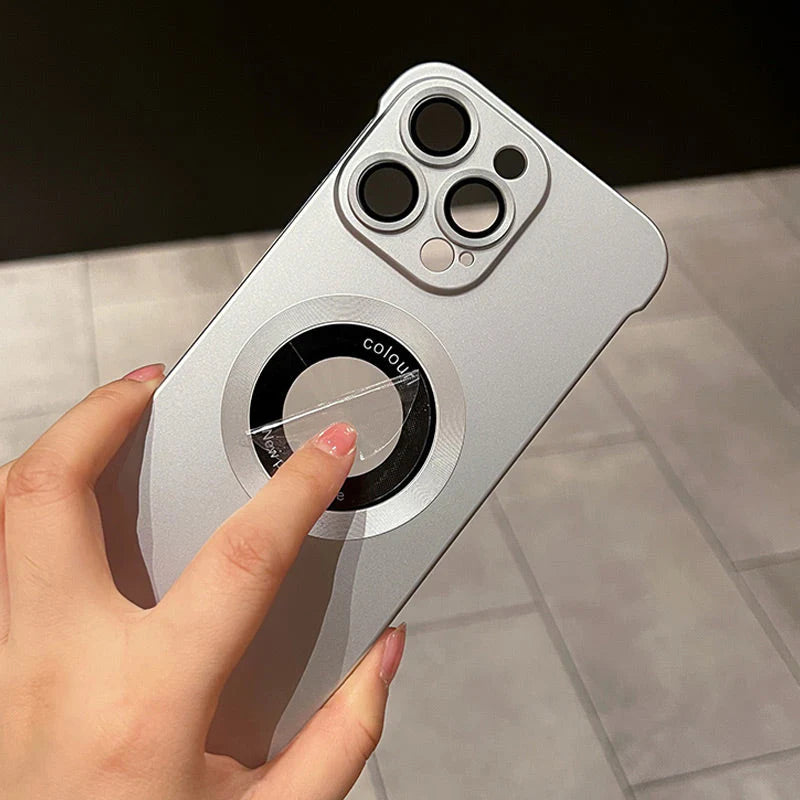 【iPhone 12-16】Carcasă ultra-subțire pentru iPhone, vopsea metalică, magnetică, textură mată