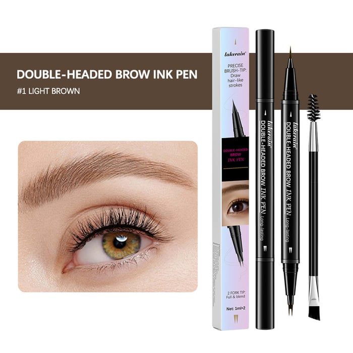 Creează instantaneu sprâncene perfecte ✨ Creion de sprâncene cu vârf dublu 2 în 1