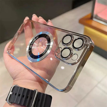 Carcasă magnetică transparentă pentru iPhone