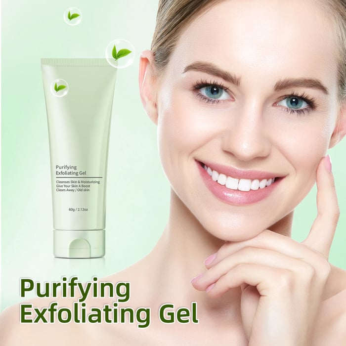 ✨Gel exfoliant purificant GreTeam. Curăță porii și mângâie ușor fața.