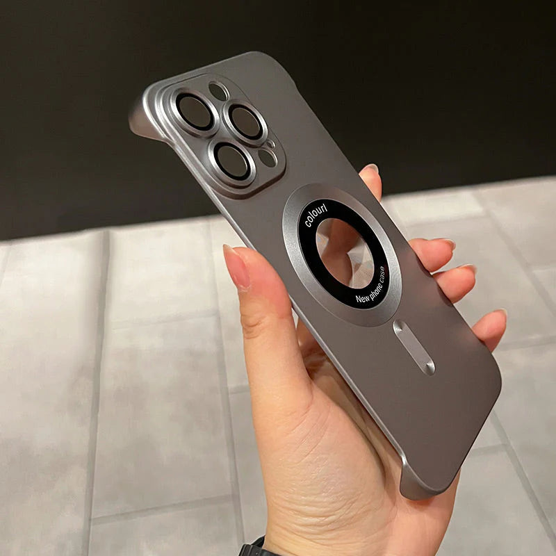【iPhone 12-16】Carcasă ultra-subțire pentru iPhone, vopsea metalică, magnetică, textură mată