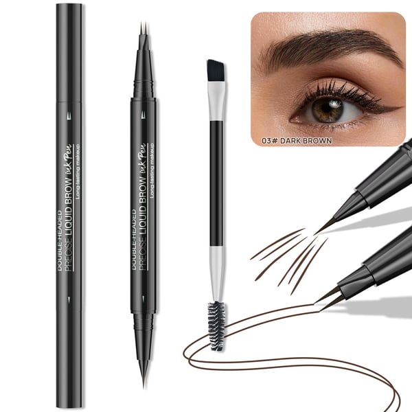 Creează instantaneu sprâncene perfecte ✨ Creion de sprâncene cu vârf dublu 2 în 1