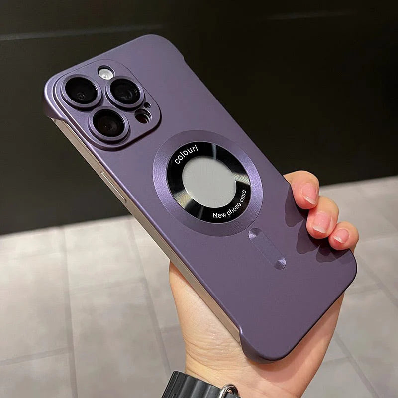 【iPhone 12-16】Carcasă ultra-subțire pentru iPhone, vopsea metalică, magnetică, textură mată
