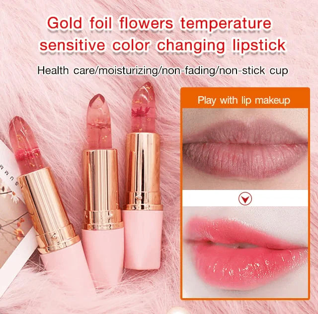 《Ruj de culoare Crystal Jelly Flower care își schimbă culoarea》🔥Cumpără unul și primești unul gratuit