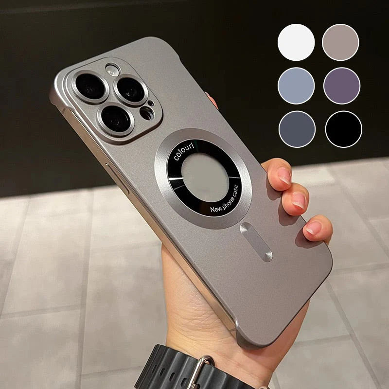 【iPhone 12-16】Carcasă ultra-subțire pentru iPhone, vopsea metalică, magnetică, textură mată
