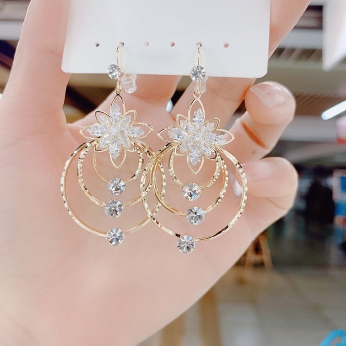【⏰Ofertă limitată în timp!✨】cercei cu cristal de lotus