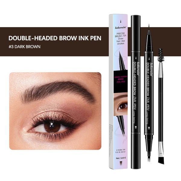 Creează instantaneu sprâncene perfecte ✨ Creion de sprâncene cu vârf dublu 2 în 1