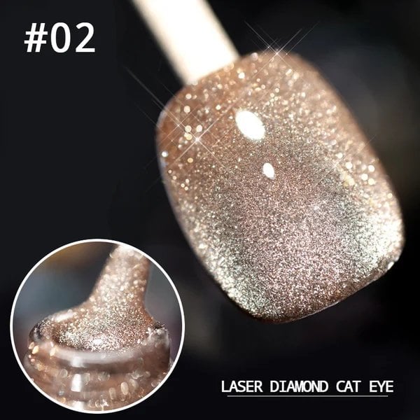 ✨Oja cu efect de ochi de pisică cu diamant laser (cumpără 4 și economisește 60%)
