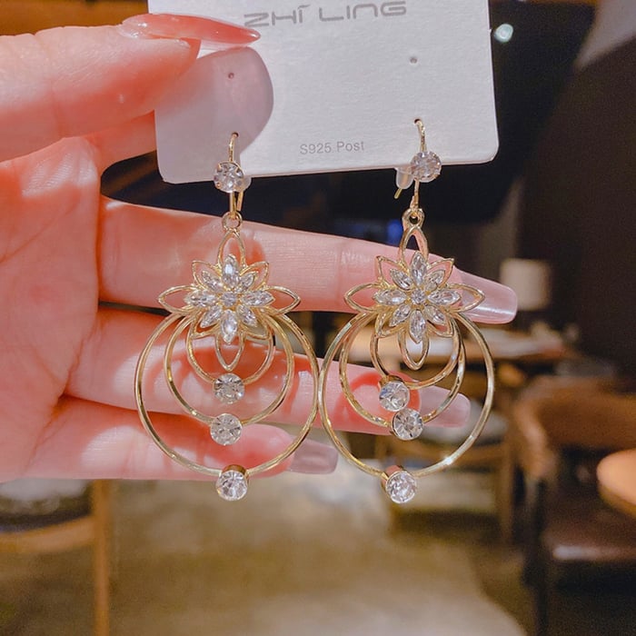 【⏰Ofertă limitată în timp!✨】cercei cu cristal de lotus