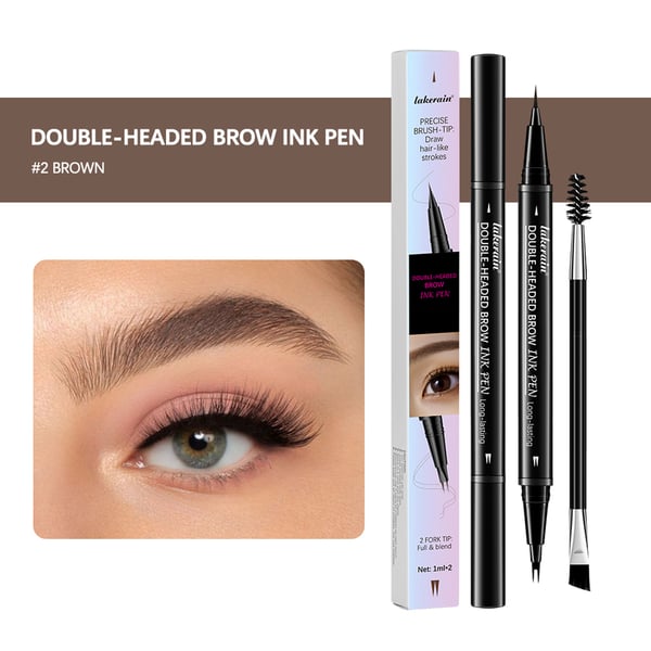 Creează instantaneu sprâncene perfecte ✨ Creion de sprâncene cu vârf dublu 2 în 1