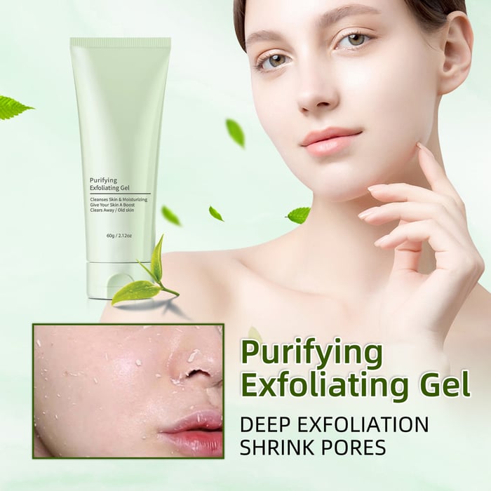 ✨Gel exfoliant purificant GreTeam. Curăță porii și mângâie ușor fața.