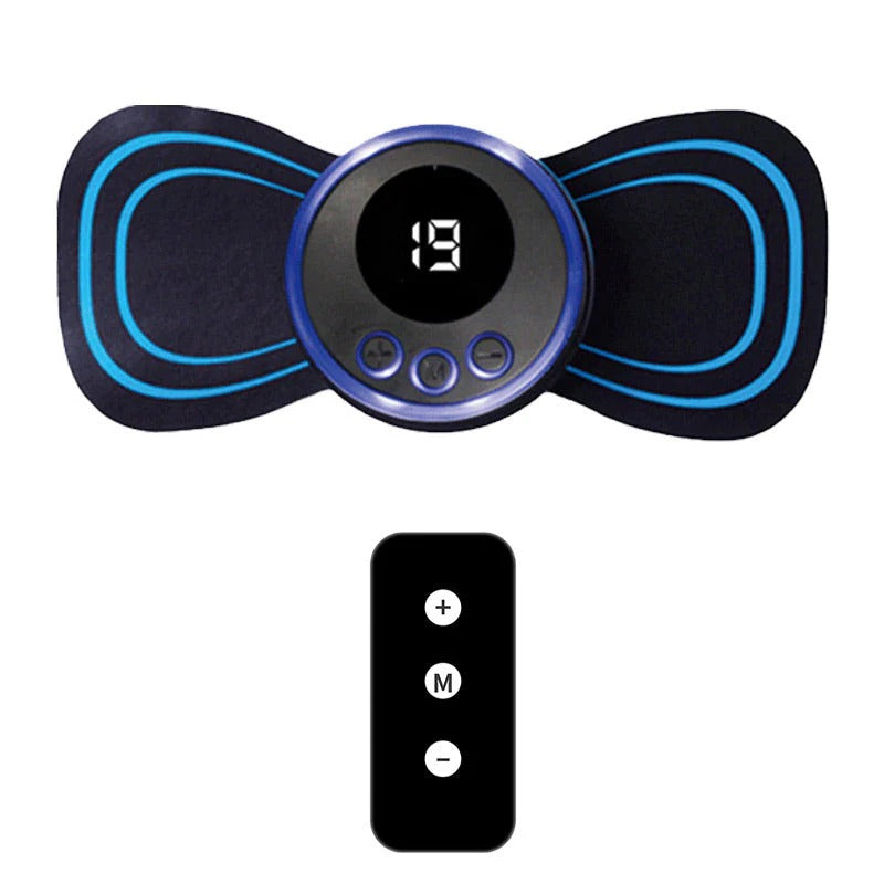 Aparat de masaj portabil cu 8 moduri și afișaj LCD – mini stimulator muscular pentru ameliorarea durerii