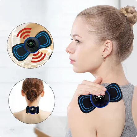 Aparat de masaj portabil cu 8 moduri și afișaj LCD – mini stimulator muscular pentru ameliorarea durerii