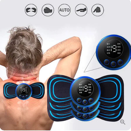 Aparat de masaj portabil cu 8 moduri și afișaj LCD – mini stimulator muscular pentru ameliorarea durerii