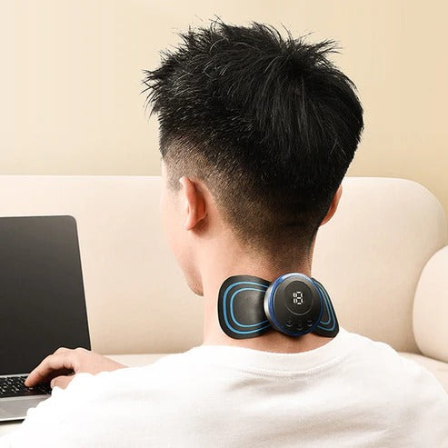 Aparat de masaj portabil cu 8 moduri și afișaj LCD – mini stimulator muscular pentru ameliorarea durerii