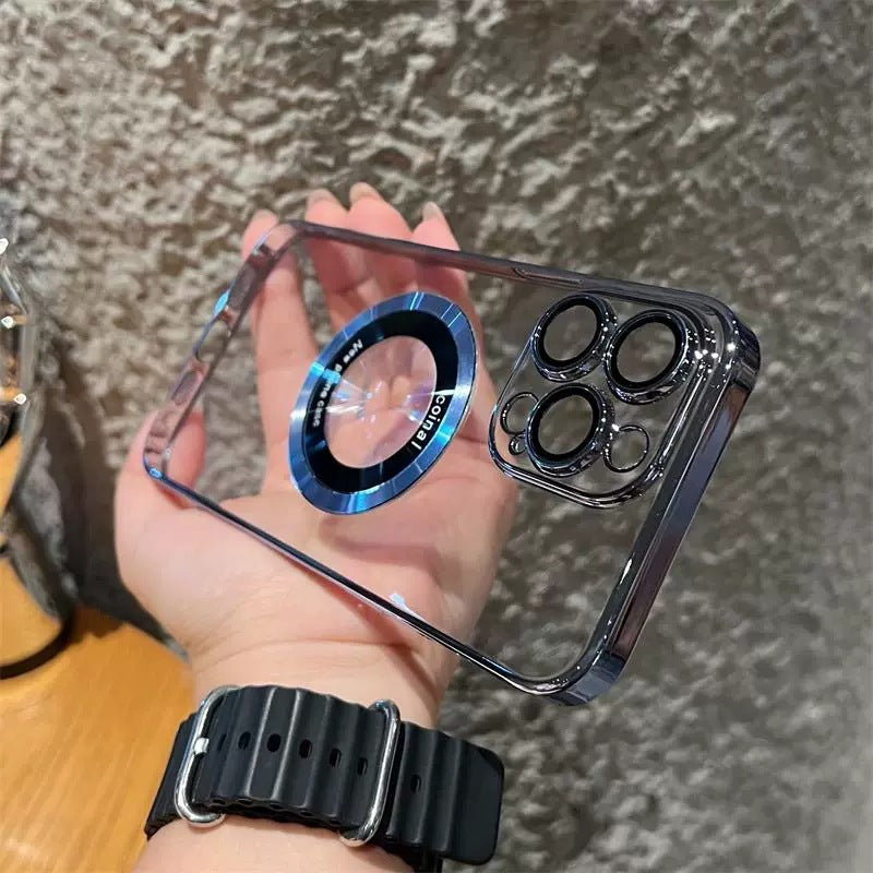 Carcasă magnetică transparentă pentru iPhone